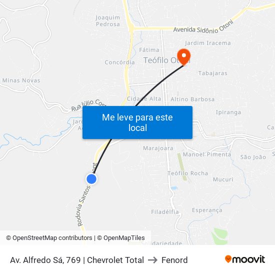 Av. Alfredo Sá, 769 | Chevrolet Total to Fenord map