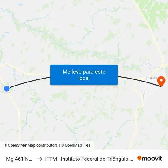 Mg-461 Norte to IFTM - Instituto Federal do Triângulo Mineiro map