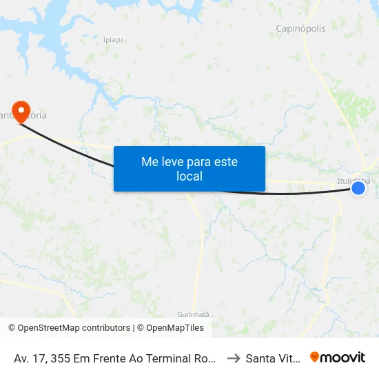 Av. 17, 355 Em Frente Ao Terminal Rodoviário to Santa Vitória map