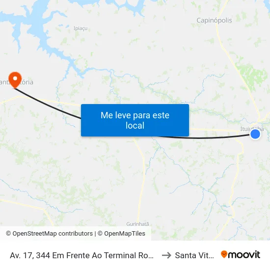 Av. 17, 344 Em Frente Ao Terminal Rodoviário to Santa Vitória map