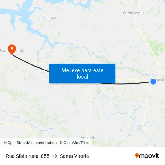 Rua Sibipiruna, 855 to Santa Vitória map