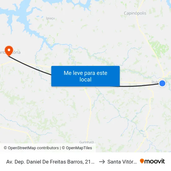 Av. Dep. Daniel De Freitas Barros, 2161 to Santa Vitória map