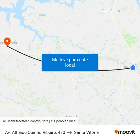 Av. Athaíde Quirino Ribeiro, 470 to Santa Vitória map