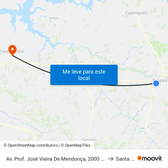 Av. Prof. José Vieira De Mendonça, 2000 | Parque De Exposições Jk to Santa Vitória map