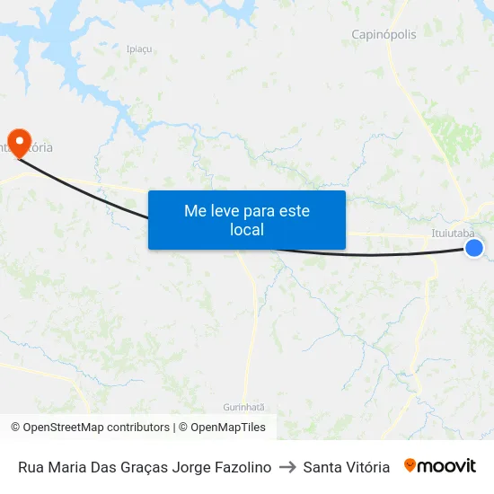 Rua Maria Das Graças Jorge Fazolino to Santa Vitória map