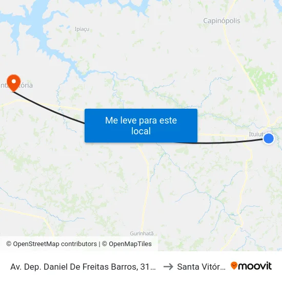 Av. Dep. Daniel De Freitas Barros, 3133 to Santa Vitória map