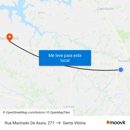 Rua Machado De Assis, 277 to Santa Vitória map