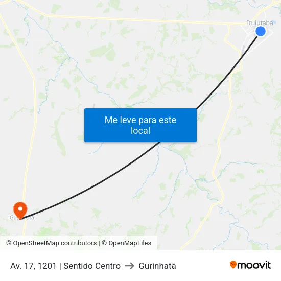 Av. 17, 1201 | Sentido Centro to Gurinhatã map
