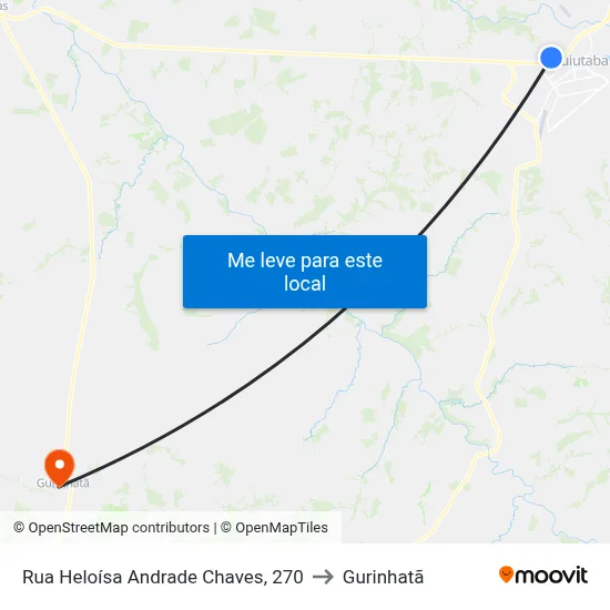 Rua Heloísa Andrade Chaves, 270 to Gurinhatã map