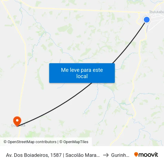 Av. Dos Boiadeiros, 1587 | Sacolão Maravilha to Gurinhatã map