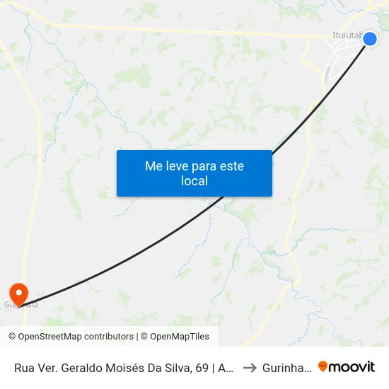 Rua Ver. Geraldo Moisés Da Silva, 69 | Apae to Gurinhatã map