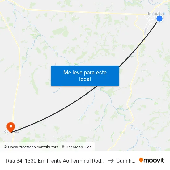 Rua 34, 1330 Em Frente Ao Terminal Rodoviário to Gurinhatã map