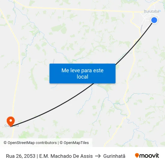 Rua 26, 2053 | E.M. Machado De Assis to Gurinhatã map