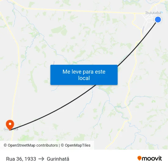 Rua 36, 1933 to Gurinhatã map