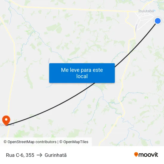 Rua C-6, 355 to Gurinhatã map