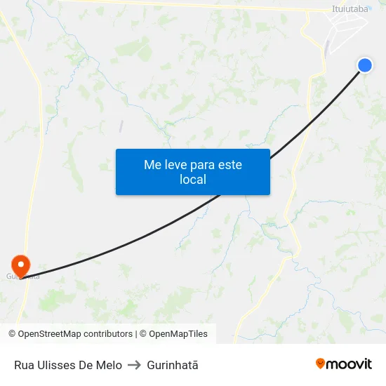 Rua Ulisses De Melo to Gurinhatã map