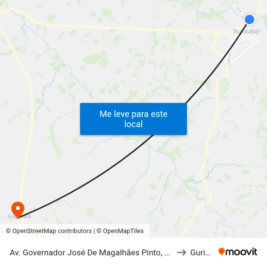 Av. Governador José De Magalhães Pinto, 115 | Chevrolet Autoclã to Gurinhatã map