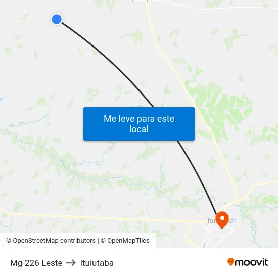 Mg-226 Leste to Ituiutaba map