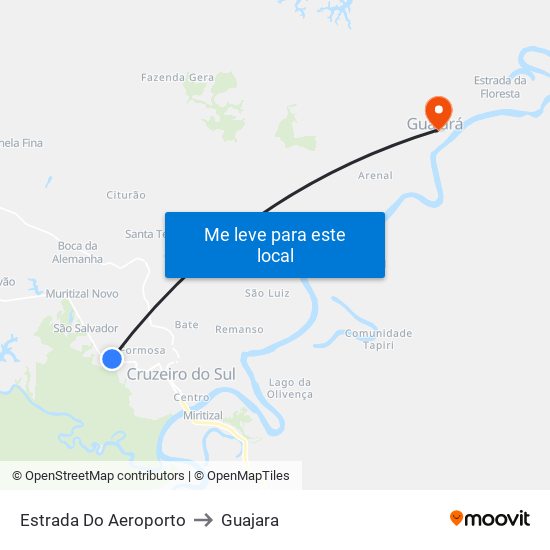 Estrada Do Aeroporto to Guajara map