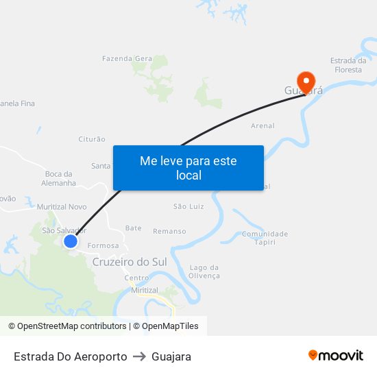 Estrada Do Aeroporto to Guajara map