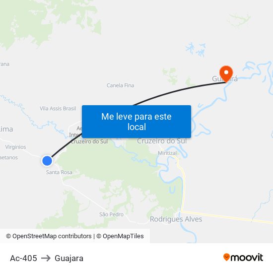 Ac-405 to Guajara map