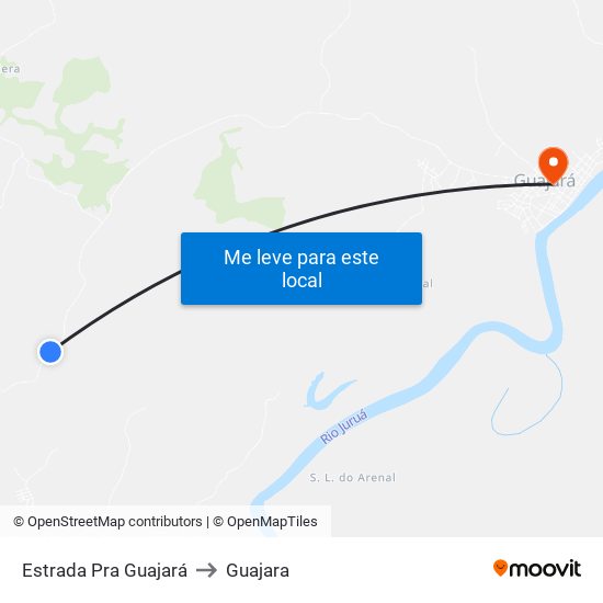 Estrada Pra Guajará to Guajara map
