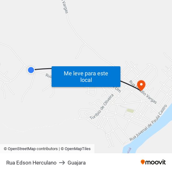 Rua Edson Herculano to Guajara map