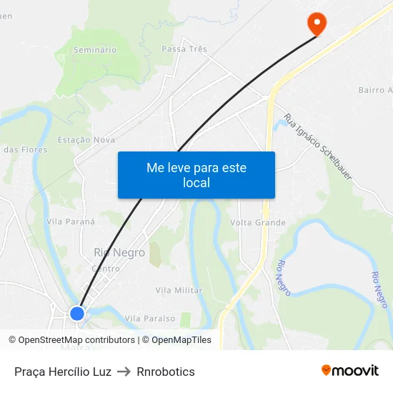 Praça Hercílio Luz to Rnrobotics map