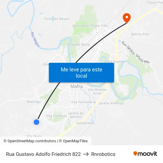 Rua Gustavo Adolfo Friedrich 822 to Rnrobotics map