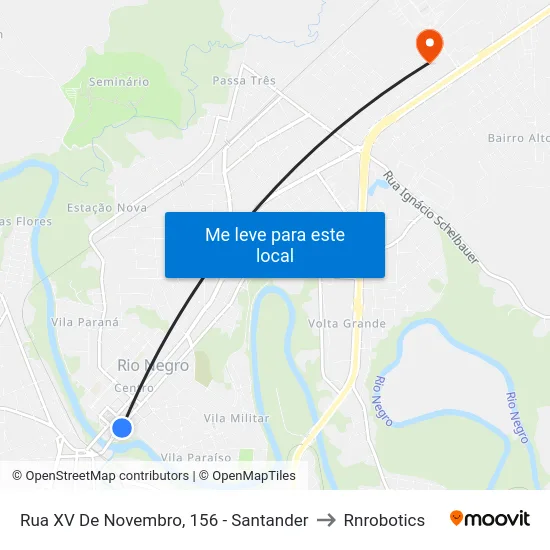 Rua XV De Novembro, 156 - Santander to Rnrobotics map