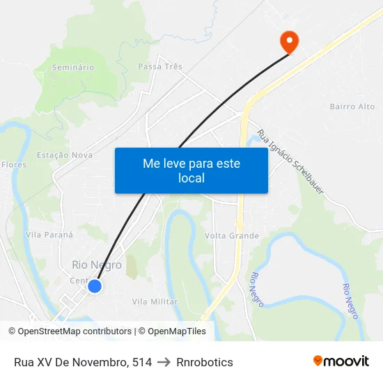 Rua XV De Novembro, 514 to Rnrobotics map
