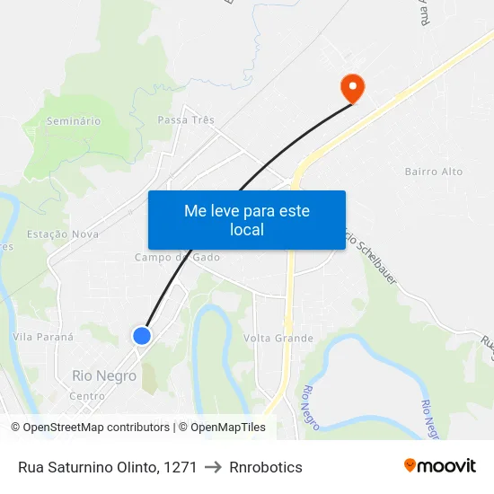 Rua Saturnino Olinto, 1271 to Rnrobotics map