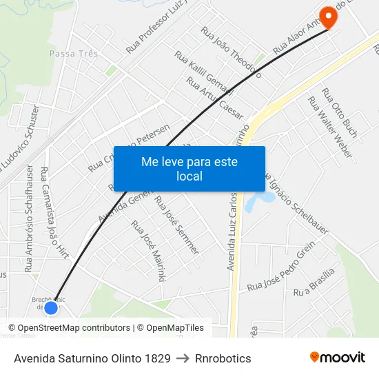 Avenida Saturnino Olinto 1829 to Rnrobotics map