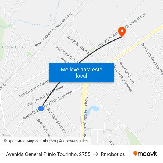 Avenida General Plínio Tourinho, 2755 to Rnrobotics map