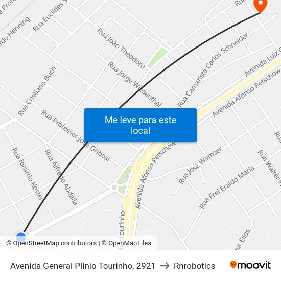 Avenida General Plínio Tourinho, 2921 to Rnrobotics map