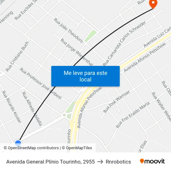 Avenida General Plínio Tourinho, 2955 to Rnrobotics map