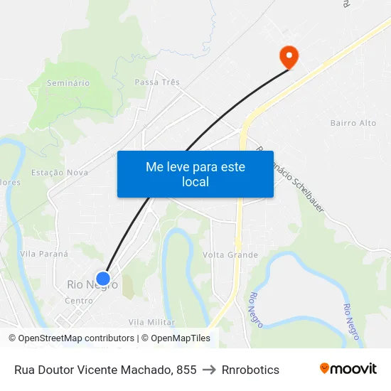 Rua Doutor Vicente Machado, 855 to Rnrobotics map