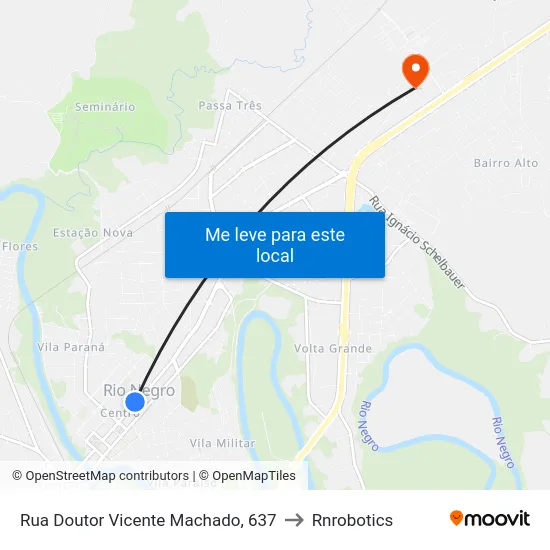 Rua Doutor Vicente Machado, 637 to Rnrobotics map