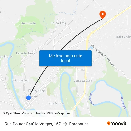 Rua Doutor Getúlio Vargas, 167 to Rnrobotics map