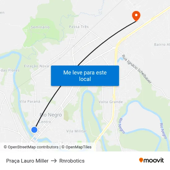 Praça Lauro Miller to Rnrobotics map