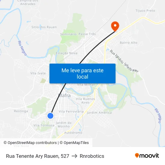 Rua Tenente Ary Rauen, 527 to Rnrobotics map