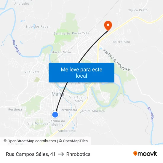 Rua Campos Sáles, 41 to Rnrobotics map