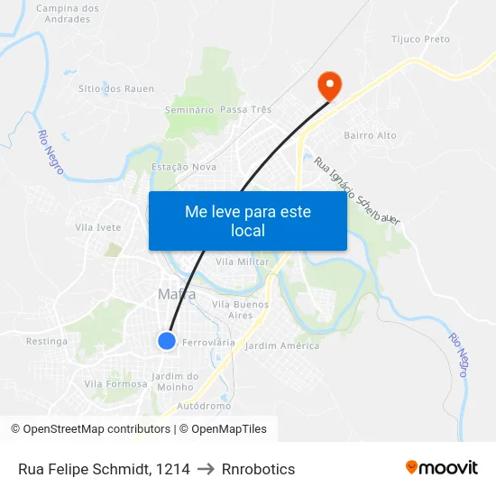 Rua Felipe Schmidt, 1214 to Rnrobotics map