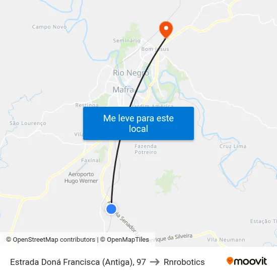 Estrada Doná Francisca (Antiga), 97 to Rnrobotics map