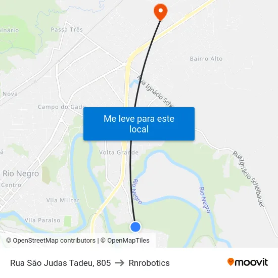 Rua São Judas Tadeu, 805 to Rnrobotics map