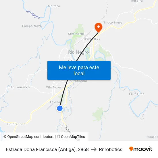 Estrada Doná Francisca (Antiga), 2868 to Rnrobotics map