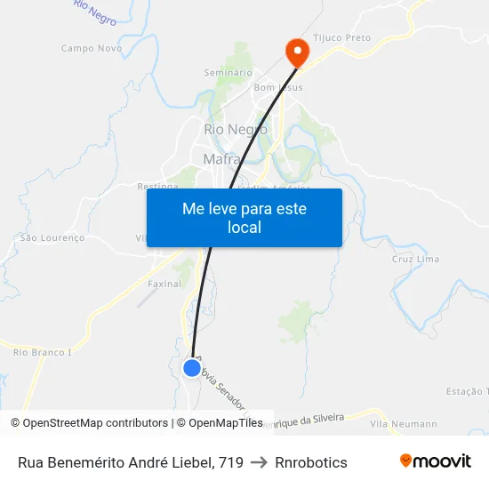 Rua Benemérito André Liebel, 719 to Rnrobotics map
