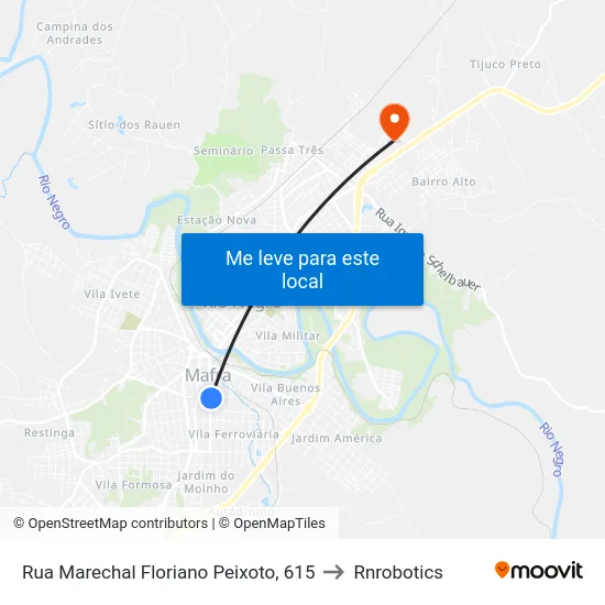 Rua Marechal Floriano Peixoto, 615 to Rnrobotics map
