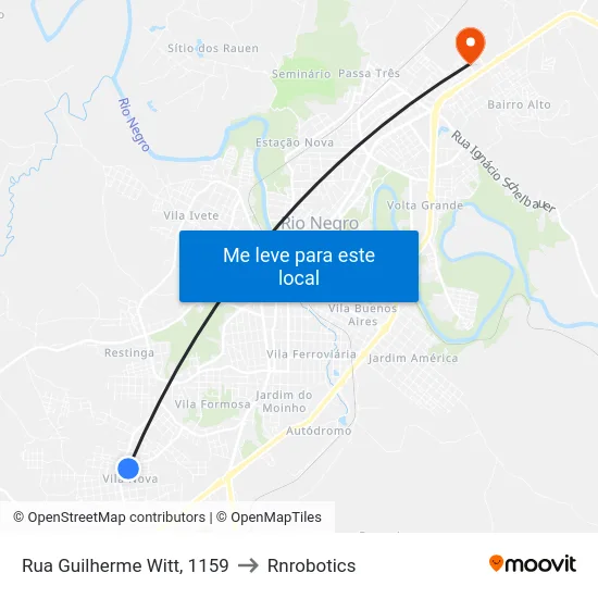 Rua Guilherme Witt, 1159 to Rnrobotics map