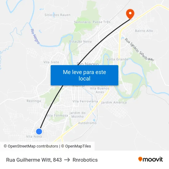 Rua Guilherme Witt, 843 to Rnrobotics map